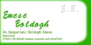 emese boldogh business card